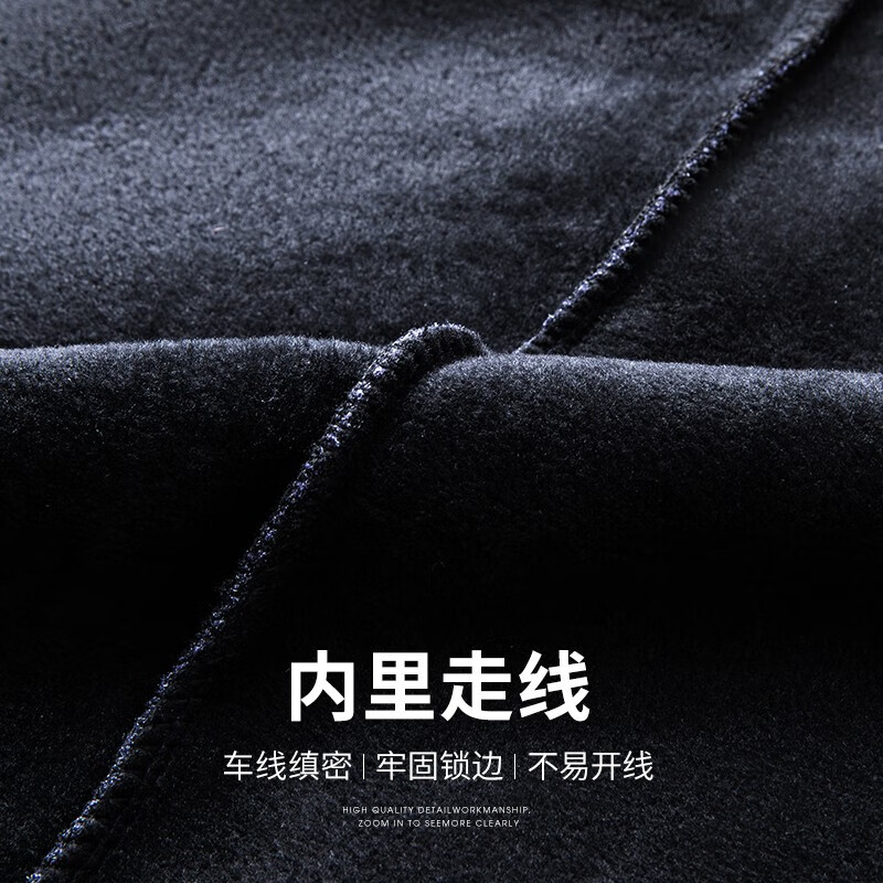 SHANSHAN杉杉针织衫男冬季新款加绒加厚圆领男士毛衣商务休闲中青年爸爸装 藏青色 2XL