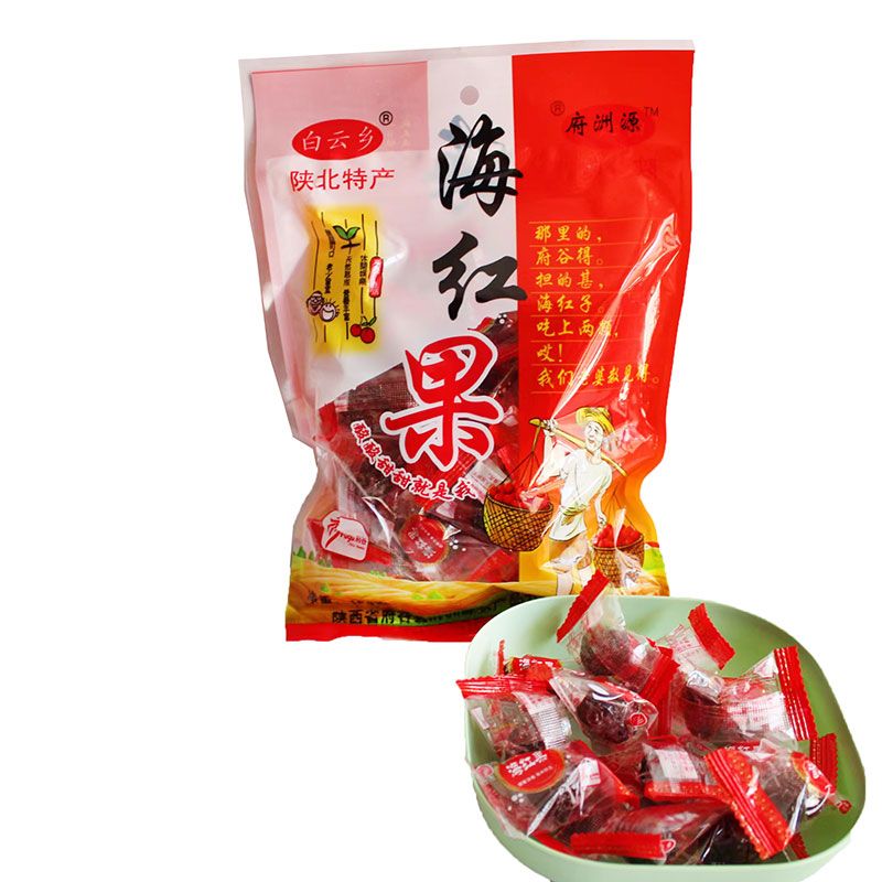 i陕西特产陕北府谷海红果白云乡酸甜海红果168克袋装零食 1袋