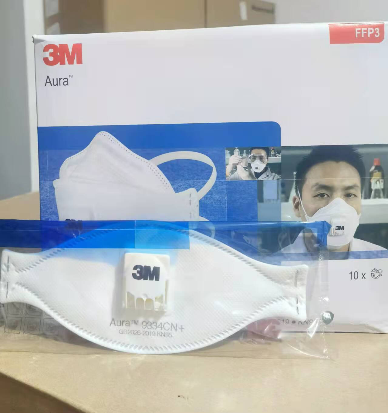 3m1870aura口罩n95工业ffp3防飞沫防尘9334  9332 1863 921 9334cn