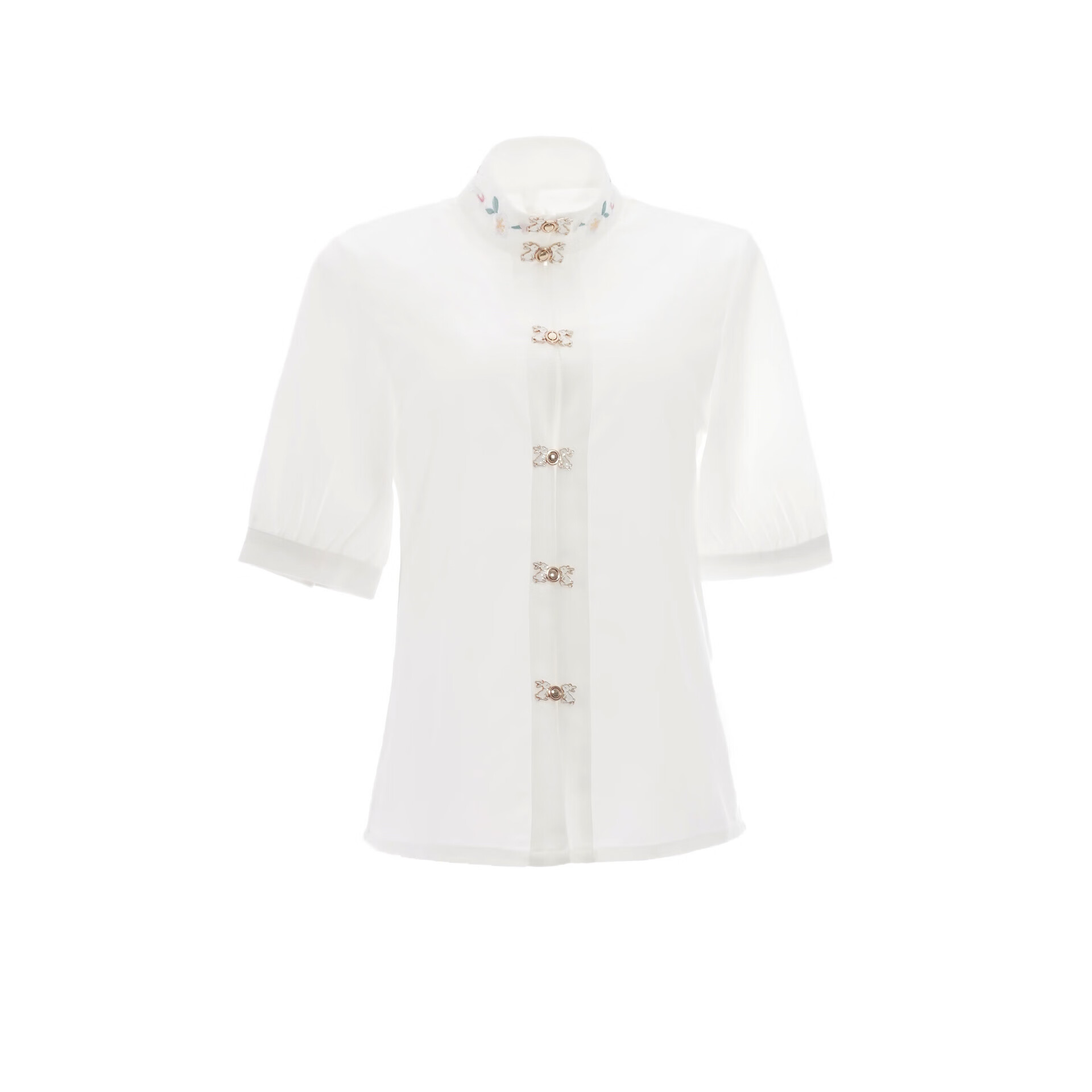 云翔四海新中式汉服女白衬衫通勤黑色马面裙国风大码日常衬衣半身裙