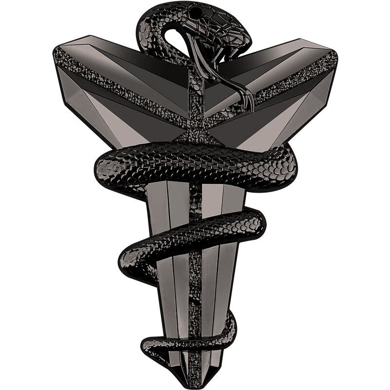 黑曼巴精神3d立体金属车身篮球贴纸 科比曼巴蛇【古铜色】配餸双面胶