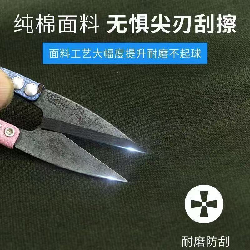 纯棉工作服套装单件加厚耐磨电焊防烫汽修春秋焊工工装劳保工地服 430藏蓝上衣 XL /175【建议110-130斤】