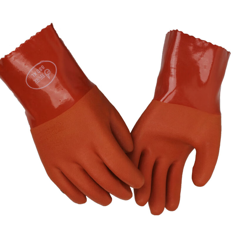 hkna东亚880pvc浸塑手套耐油耐酸碱防水耐用防滑工业防护手套劳保手套
