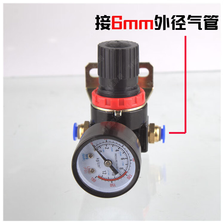 减压阀气压阀调压阀ar2000 气压调节阀 气动气泵br3000气泵 整套带接