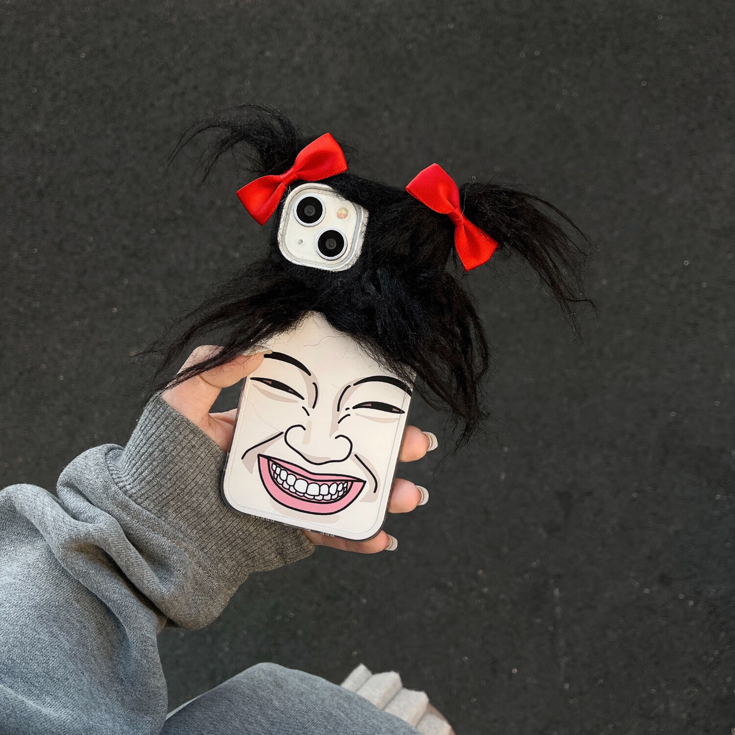 硅胶壳【呲牙表情头发女孩】 iphone11