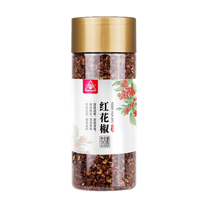 川珍 红花椒110g 大红袍花椒 麻椒火锅底料食材配料调味料干货香辛料