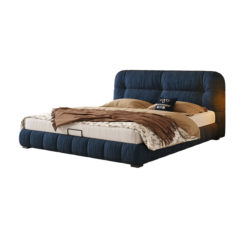 ��ɳ����ܽ���մ����ŷ�����˫�˴��������ݸ߼�ѩ��������鴲1153CF ������ѩ����ޡ����� ��15cm��ľ|ƽ�ƴ��ṹ��1800*2000mm