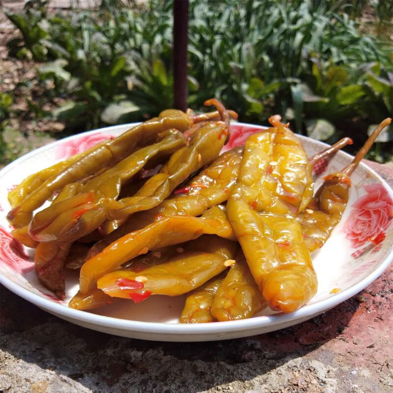 蕴召开袋即食腌辣椒酱辣椒家乡速食菜下饭菜泡辣椒干泡菜酱菜250g 开