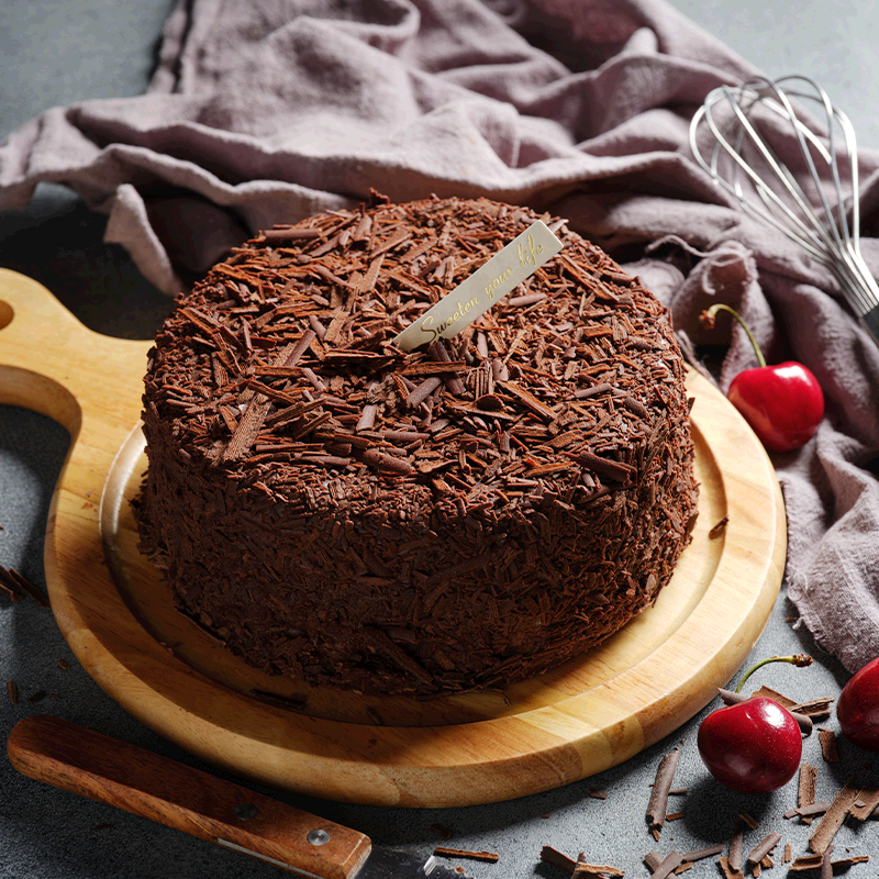 i85度c巧克力樱桃慕斯蛋糕动物奶油 巧克力樱桃慕斯蛋糕 1盒(无餐具)
