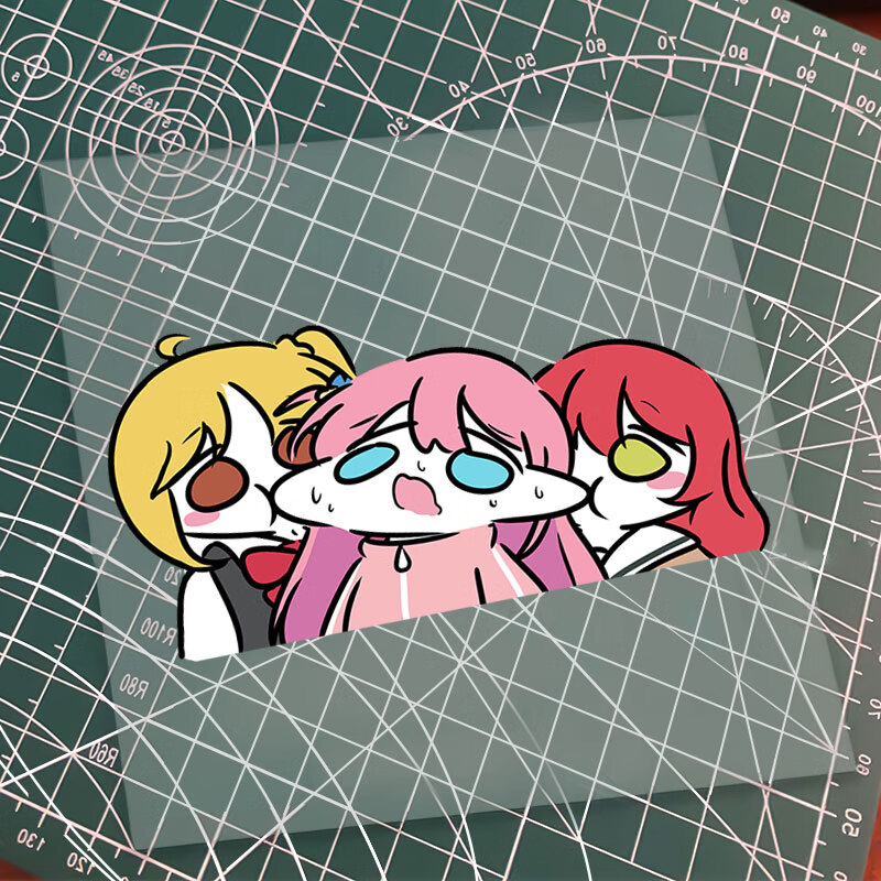 二次元孤独摇滚组合动漫q版小孤独表情防水车贴纸手机平板电脑 孤独