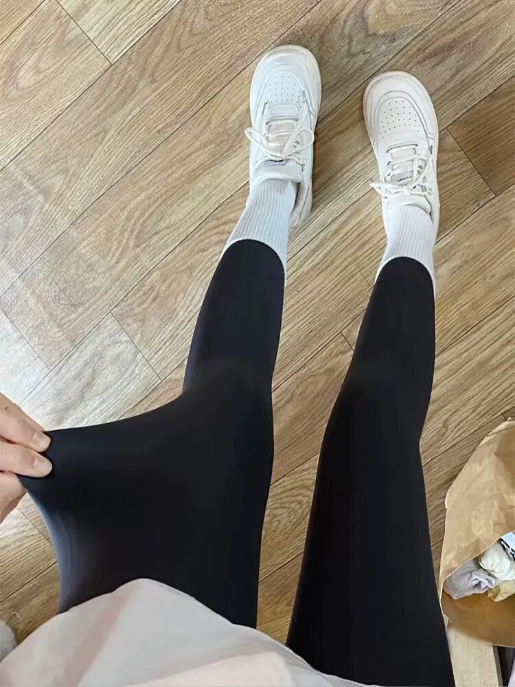 王国盾牌男士鲨鱼裤紧身冬季加肥加大码300斤黑色加绒小脚裤运动打底