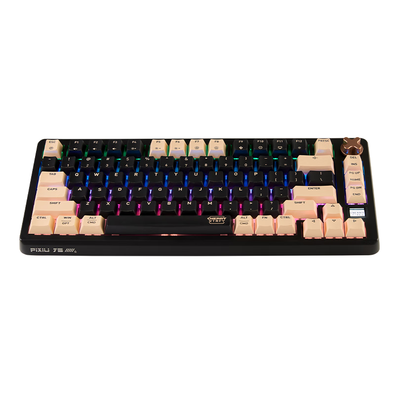 CHERRYӣ��PIXIU75���ƻ����� Gasket 2.4G������ģ����RGB �Ȳ�� ��Ϸ���� ����WIN/MAC ��ɫ ���� 