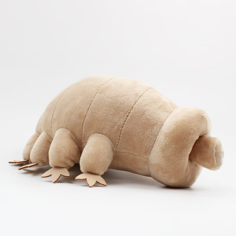 热门新品tardigrade地球强水熊虫公仔仿真虫子毛绒玩具现货 浅棕 25cm