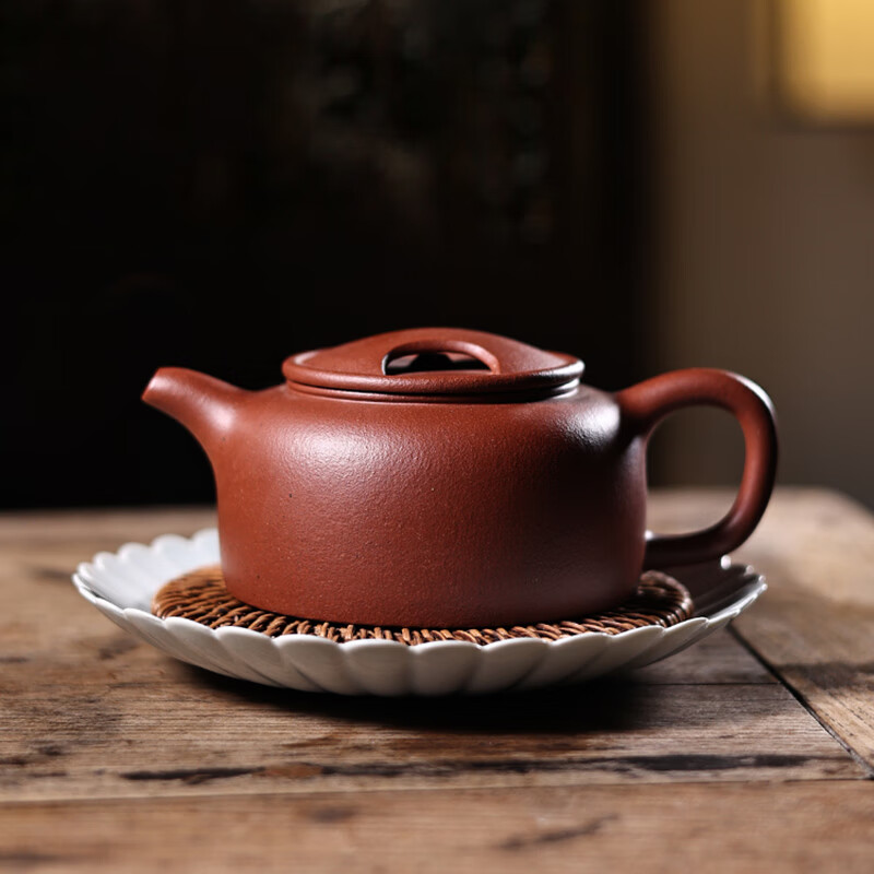 宫雁居宜兴紫砂壶家用紫砂功夫茶壶茶具原矿朱砂范梅芳纯手工牛盖莲子