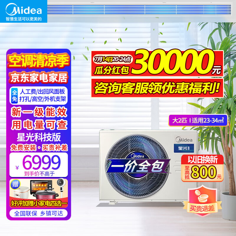 美的KFR-26T2W/BP3DN1-LX(1)Ⅱ,220V～50Hz R410A风管机怎么样？有什么优缺点