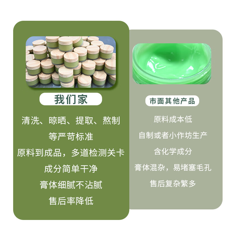 艾优茗柿叶膏猪油版猪油膏三七柿子叶猪油膏天然植物护肤品面霜 冰连酊柿叶膏50g