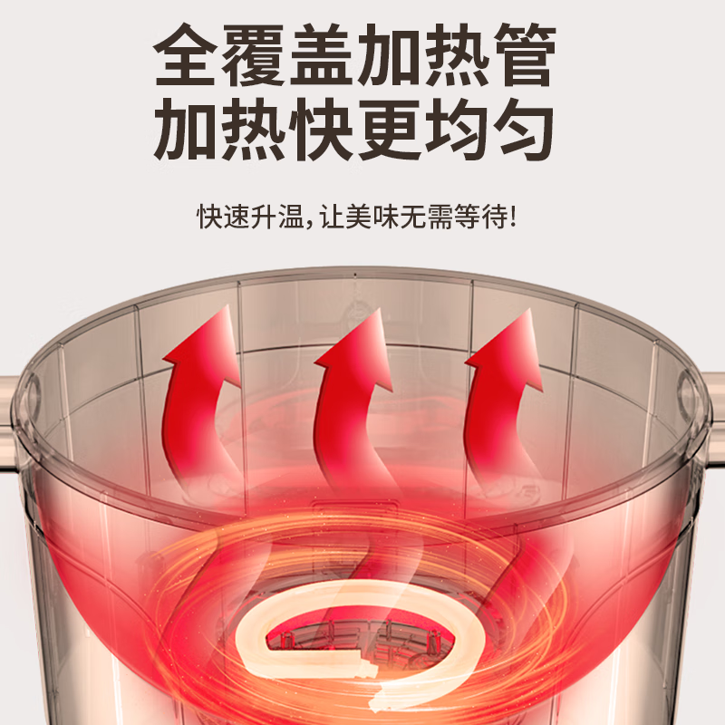 三角牌(Triangle)多功能电火锅 电煮锅电炒锅电热锅蒸煮一体锅家用大容量不粘锅宿舍多用途小电锅 5L 珍珠白+蒸笼【1300W两档】
