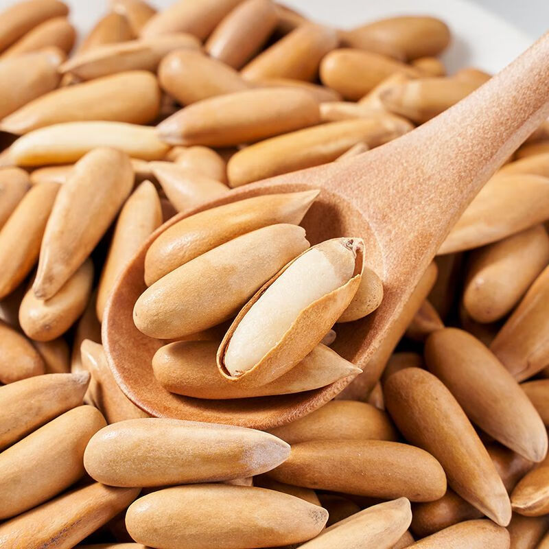 痴宴2023新货巴西松子500g特大颗粒开口坚果仁手剥长粒袋装罐散称250g