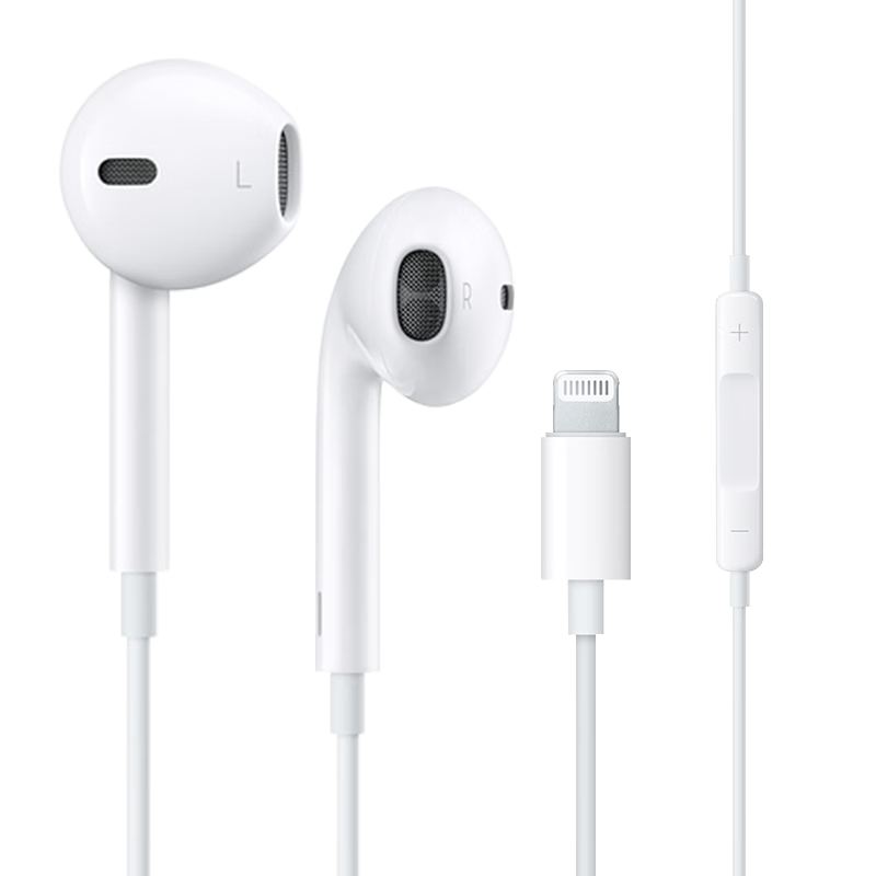 Apple 苹果耳机原装线控带麦手机耳机12/13耳塞入耳式XR耳机有线iPhone11Pro/8p 扁头通用苹果7/8/X/XS MAX苹果耳机