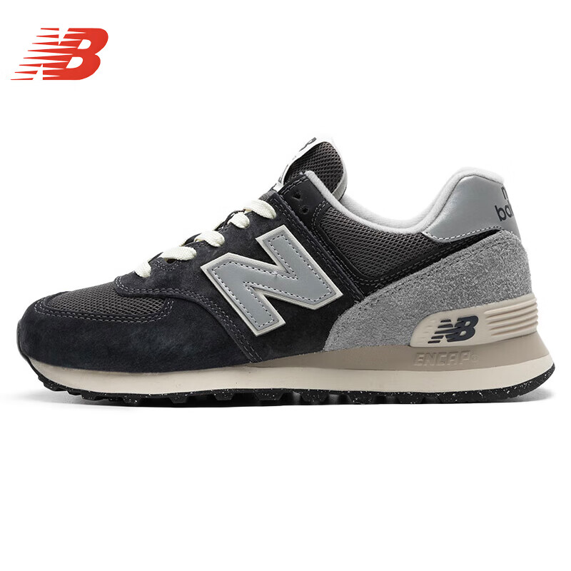 NEW BALANCE男女休闲鞋 时尚复古574系列缓震舒适低帮运动鞋子 深灰 42
