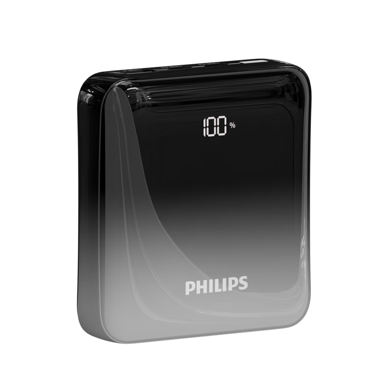 PHILIPS 飞利浦 DLP2114U 移动电源 黑灰色 10000mAh Type-C 22.5W 双向快充