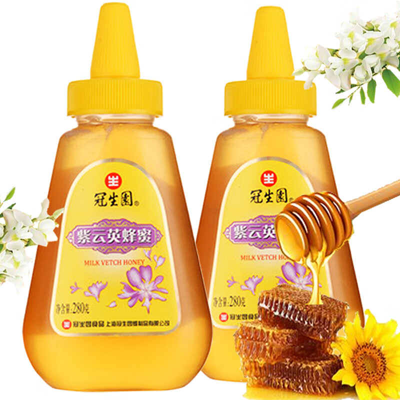 冠生园上海紫云英峰蜜280克上海特产蜂蜜冲调饮品送礼节日礼物蜂蜜