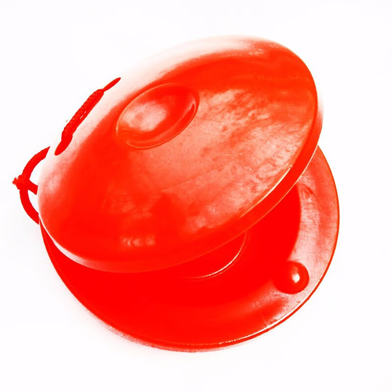 塑料木质响板奥尔夫音乐教具儿童打击乐器圆舞板小快板 红色塑料响板