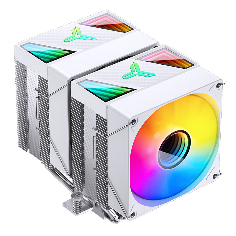 乔思伯（JONSBO）CR-1400 DV2 ARGB版白色款 CPU双塔风冷散热器(镀镍6热管/ARGB同步/PWM/136mm/多平台/硅脂)