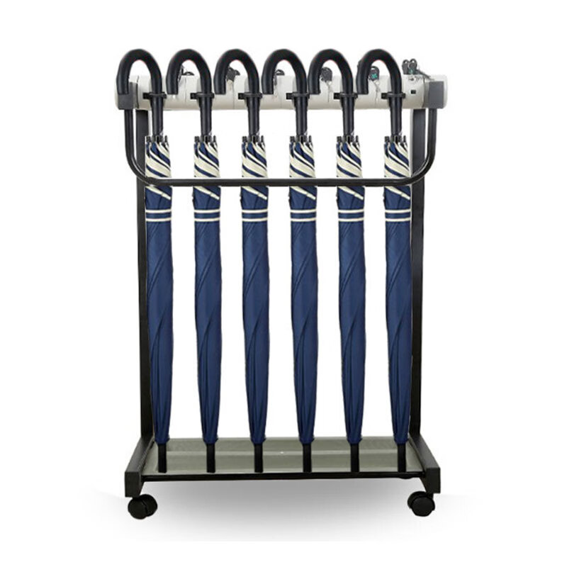 豫筑勋 便民拆装带锁雨伞架 商场饭店家用铁艺雨伞架收纳架12头加高