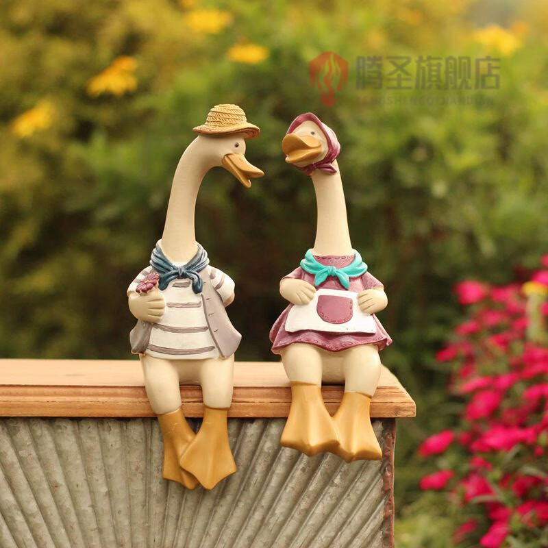 裕奢花园装饰装饰摆件花园摆件花园摆件造景庭院装饰鸭子阳台布置民宿