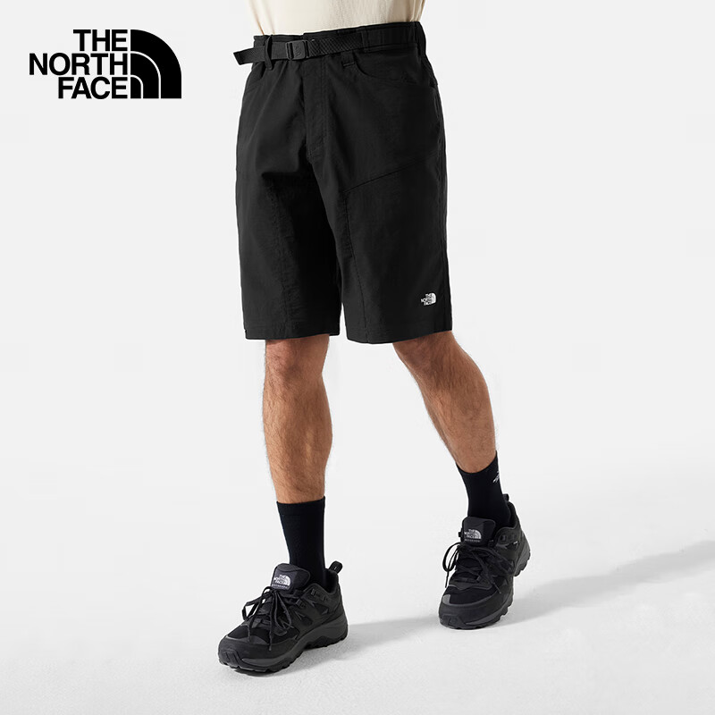 The North Face北面短裤男户外舒适透气夏季短裤上新8AV6 黑色/JK3 XL