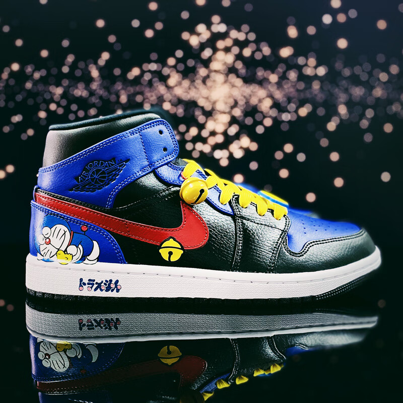耐克jordanaj1女鞋空军一号情侣款篮球鞋哆啦a梦机器猫定制龙年限定