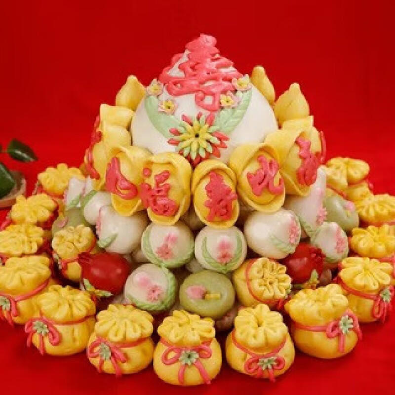 虎钢馋西瓜味的童话青岛崂山王哥庄花样寿桃馒头胶东花饽饽老人过寿