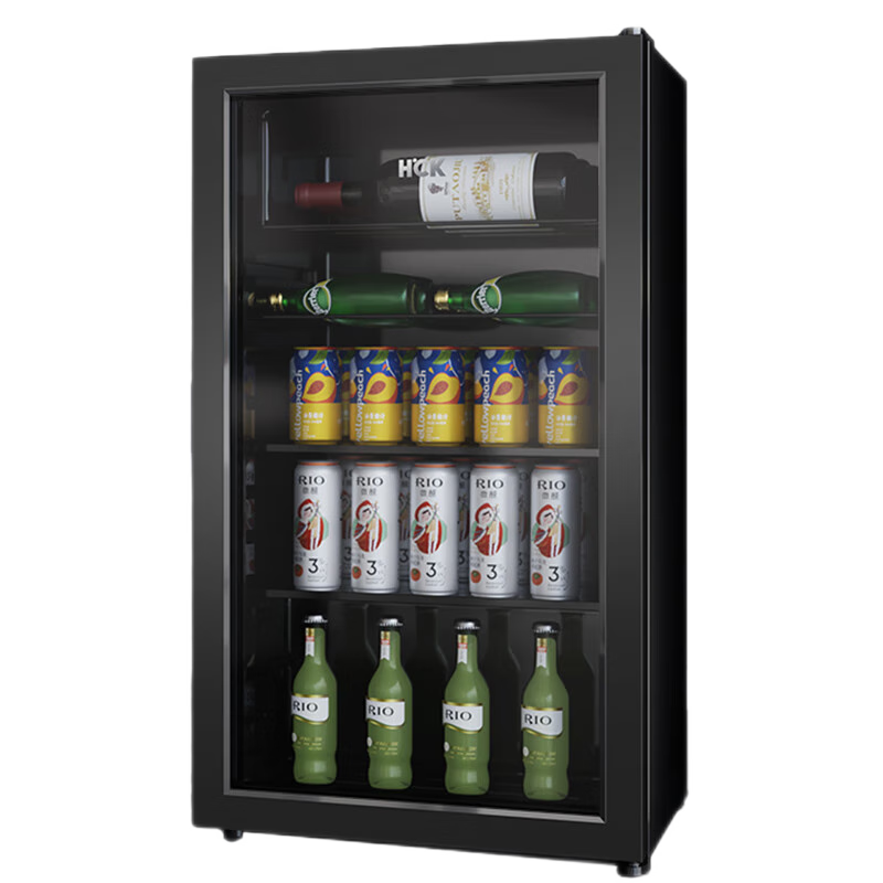 HCK哈士奇 62-120升超薄嵌入式冰箱一級(jí)能效迷你小冰吧酒柜保鮮柜恒溫恒濕冷藏展示茶葉62/98/120系列 【熱銷爆款】62L冰吧款丨超薄嵌入式丨星空黑