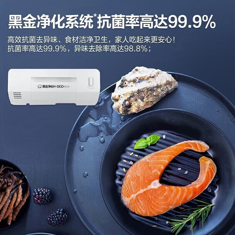 海尔冰箱620升对开门冰箱90°悬停一级能效双变频循环风冷无霜黑金净味除菌大容量冰箱【2024新款】 【大容量丨风冷无霜丨黑金净味】620升对开门冰箱