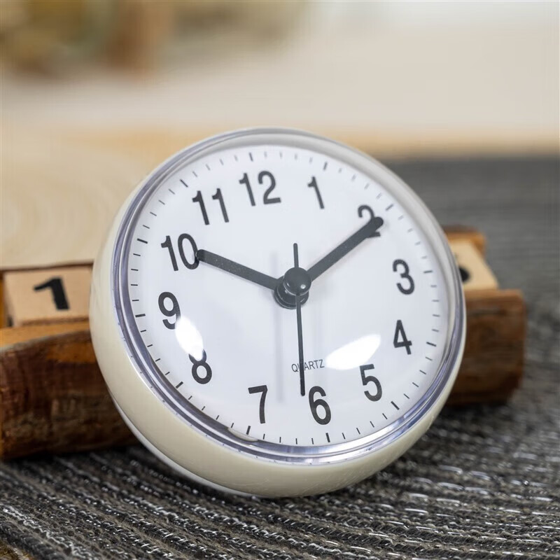 萌依儿（Mengyier）冰箱贴小时钟 厨房时钟防水创意12生肖小时钟浴室钟冰箱贴卫生的 白色 7.2里侎