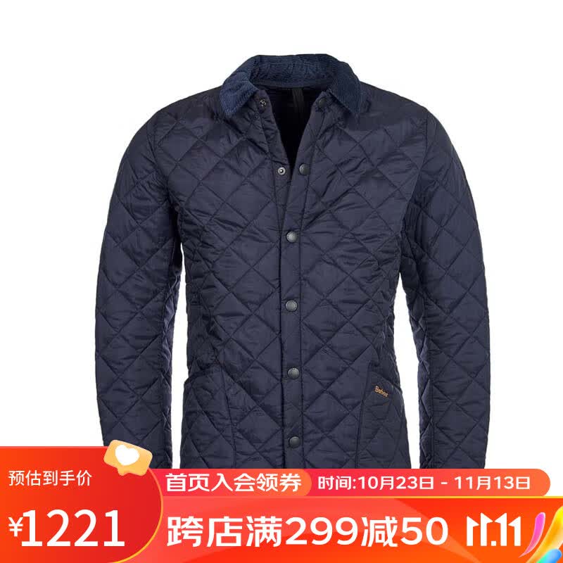 barbour现货英国Barbour liddesdale经典菱格棉服内胆绗缝棉衣秋 海军蓝 42=XL怎么看?