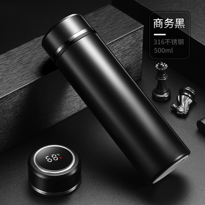 密小米316不锈钢智能测温保温杯智能商务男车载可携式水杯子定制茶