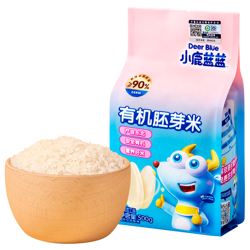 小鹿藍(lán)藍(lán)_有機(jī)胚芽米谷物米500g 營(yíng)養(yǎng)搭配兒童寶寶米粥