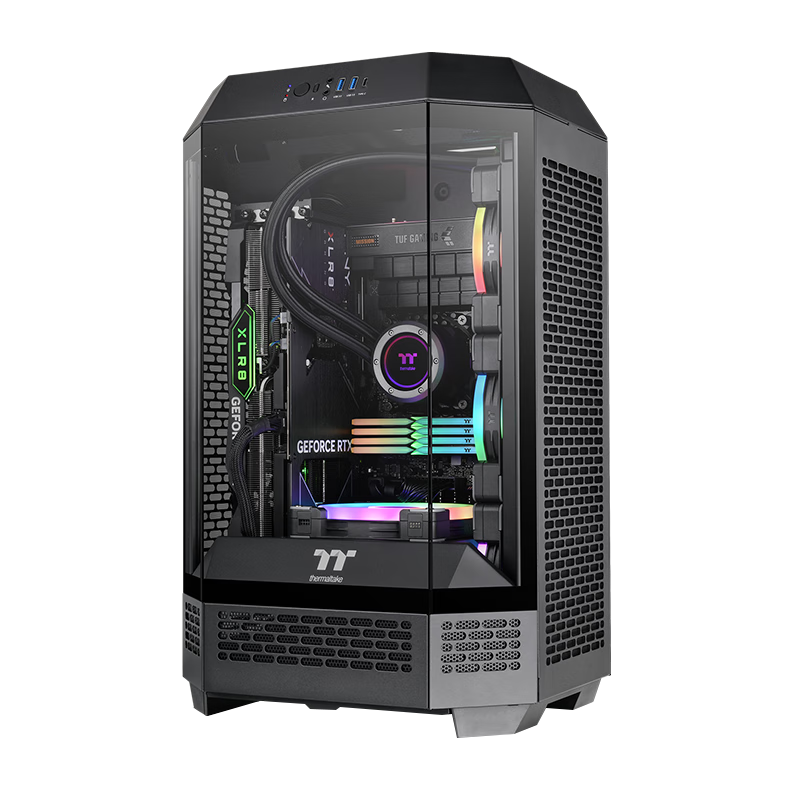 Thermaltake 曜越 The Tower 300 海景房机箱 电脑主机 黑色