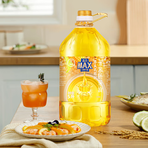 盒马 玉米胚芽油 5L 玉米油 物理压榨 食用油 MAX特级款 5L*1桶 桶装
