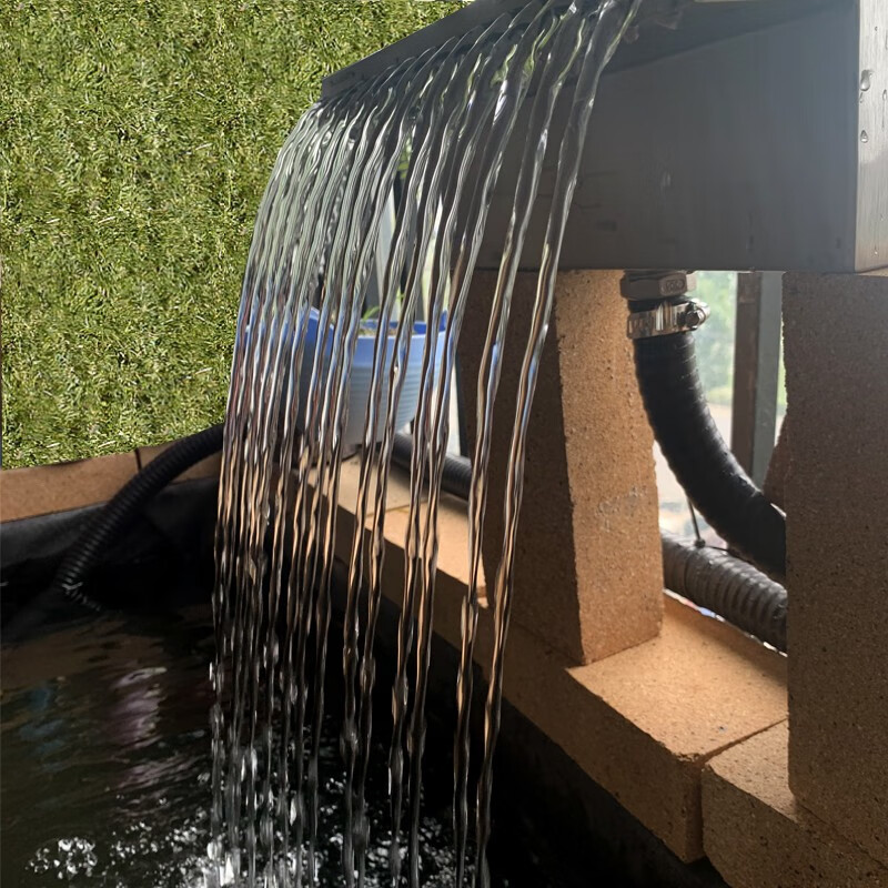 霜魄水帘不锈钢水珠流水盒庭院阳台鱼池瀑布出水口造景流水屏风水幕墙