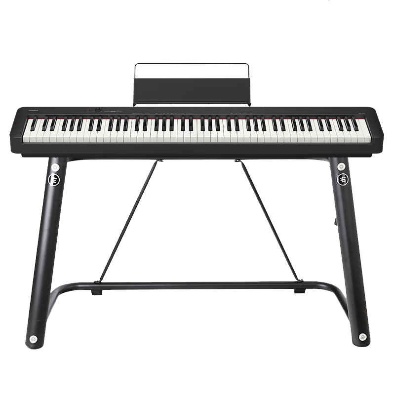 卡西歐(CASIO)電鋼琴CDPS110黑色88鍵重錘數碼電子鋼琴輕薄便攜款+U架款