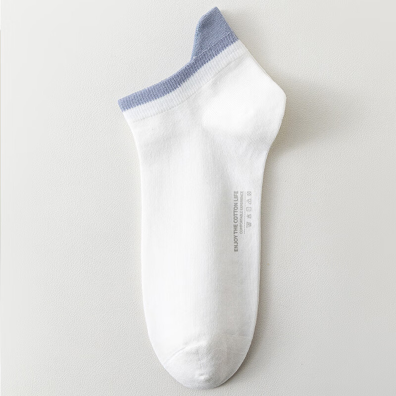 CK短袜子男士纯棉吸汗透气防臭运动款式弹力休闲防掉跟短筒袜子 W1CK 2黑+2深灰+2浅灰 均码