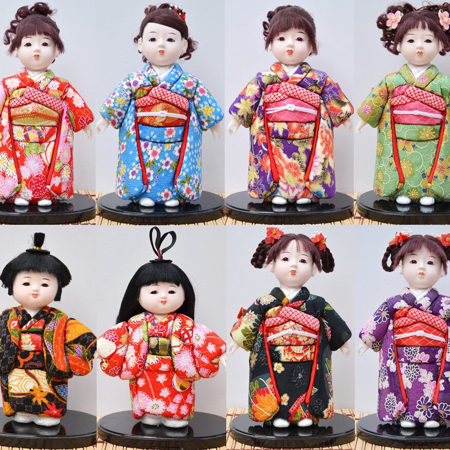 全光辰(quanguangchen)日式风市松人形人偶摆饰 日本艺妓木偶节日礼品