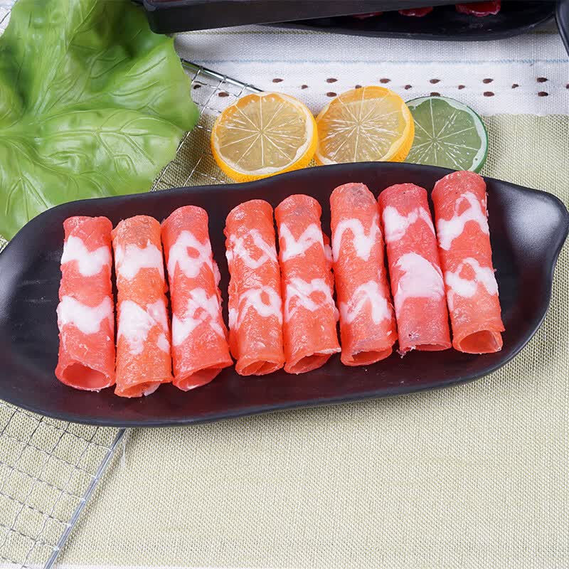 牛卷假食物丸火锅菜装饰摆盘件橱柜摄影玩道 1号羊肉卷8个(不含餐具)