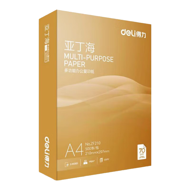 ������deli���칫��ӡ��ֽ��ӡֽ��ӡֽ �칫��Ʒ ˫�渴ӡ˳����ӡ ��ͯ�滭��д�ݸ�ֽ ��ӡֽ��ֽ�ɹ���ѡ A4 ����/500�š��Ӻ�80g��ɺ���� 22.9Ԫ