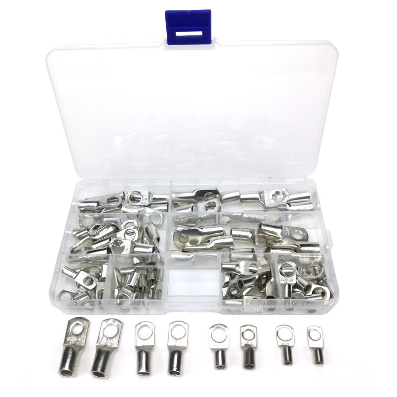 辉周80pcs装sc系列窥口铜鼻子盒装 铜接线端子 压接式安装 80pcs