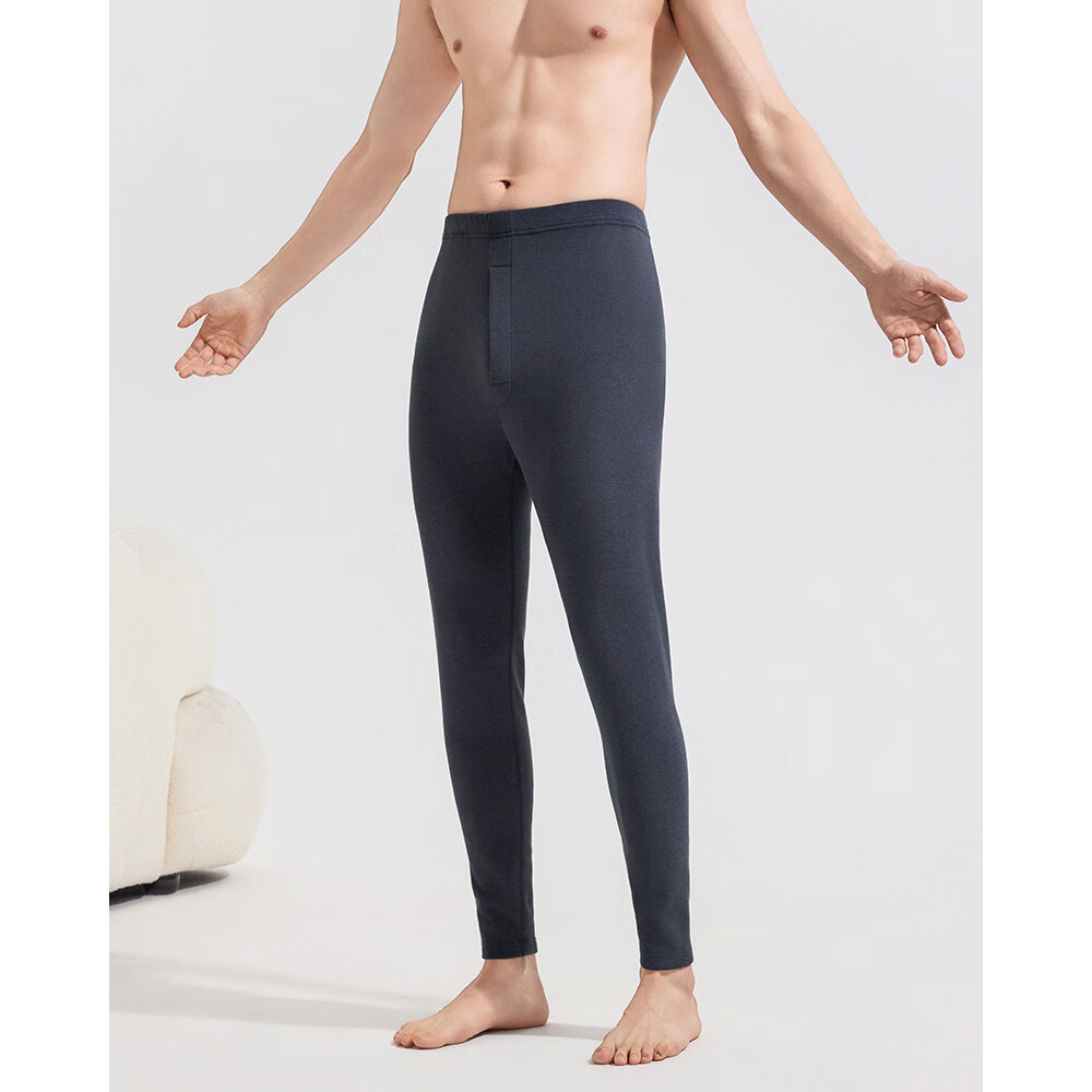 IEF/爱依服打底裤2025冬季新款简约纯色弹性男士保暖裤 藏蓝 3XL