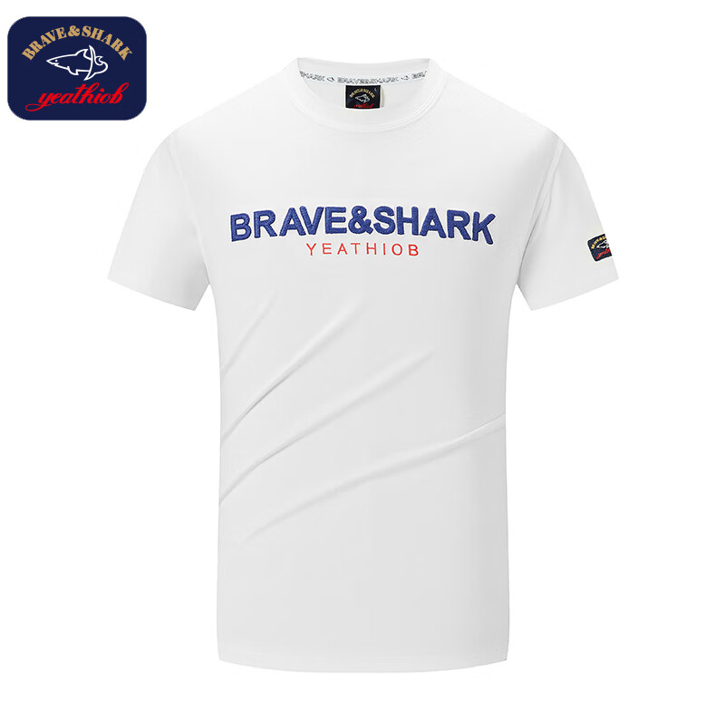 勇士鲨鱼 brave&shark重磅短袖t恤衫男夏季凉感透气2024新款男装大码